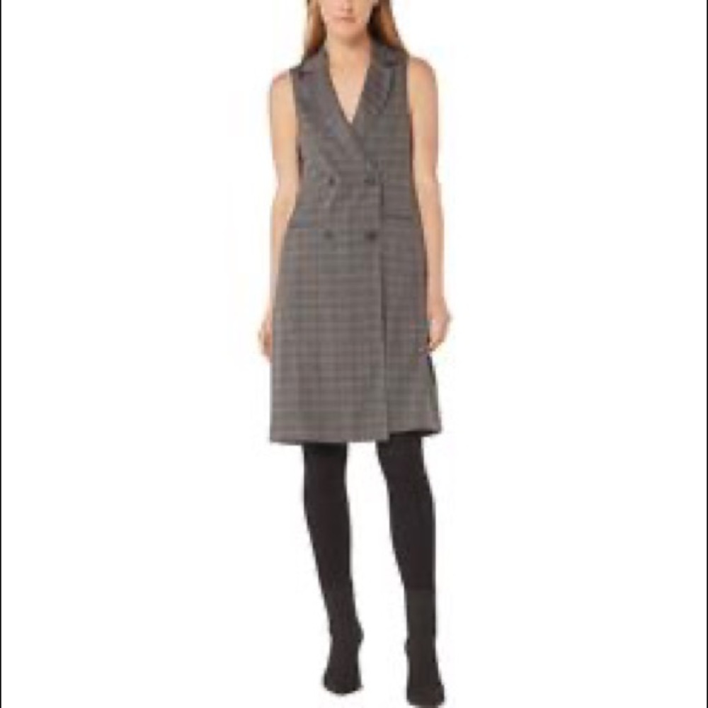 BCBG Tweed plaid vest